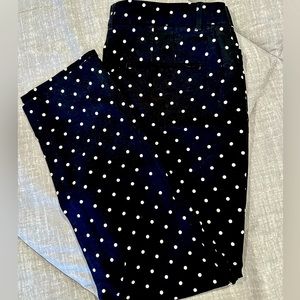 WHBM Polka Dot Slim Ankle Pants - Size 10